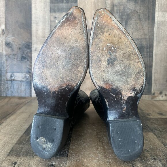 Nocona Vintage Pointed Toe Western Cowboy Boots Mens 9.5 E - Picture 4 of 12